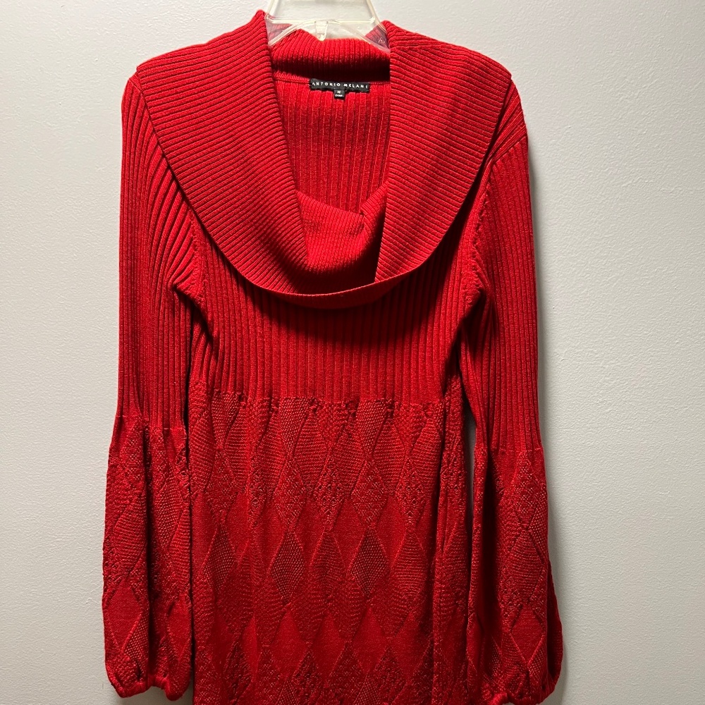 ❤️ANTONIO MELANI COW NECK SWEATER DRESS